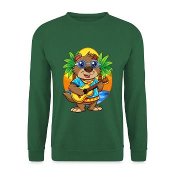 Lustige Biber Cartoon Sommer Strand Sonnenbrille - Unisex Pullover - Grün - Vorne
