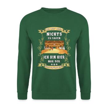 Stallbursche Reiten Pferd Stall witziger Spruch - Unisex Pullover - Grün - Vorne