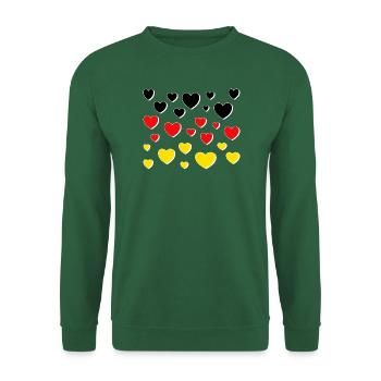 deutschland schwarz rot gold - Unisex Pullover - Grün - Vorne