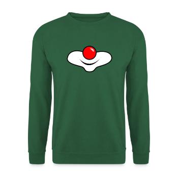 ROTE NASE. - CLOWN. - HUMOR. - GEBURTSTAG. Party - Unisex Pullover - Grün - Vorne