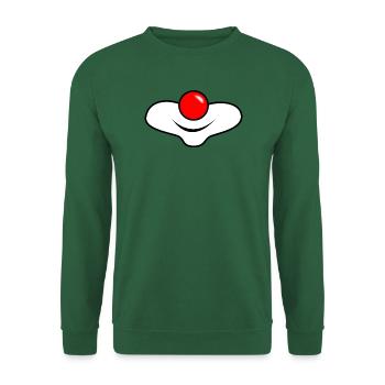ROTE NASE. - CLOWN. - HUMOR. - GEBURTSTAG. Party - Unisex Pullover - Grün - Vorne