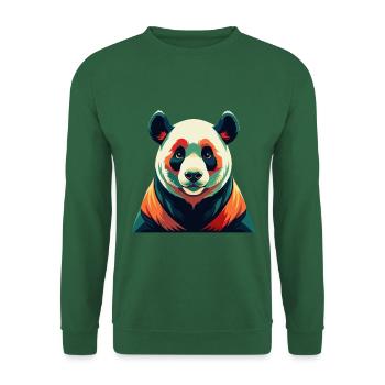 Panda Cartoon Character Colorful Pet Animal - Unisex Sweatshirt - green - Front