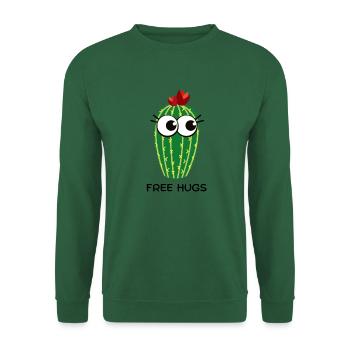 free hugs cactus - Unisex Pullover - Grün - Vorne