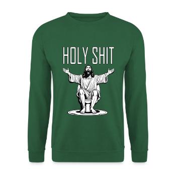 Holy Shit - Unisex Pullover - Grün - Vorne