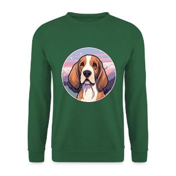 Lettische Hunderasse Cartoon Kawaii Aquarell - Unisex Pullover - Grün - Vorne