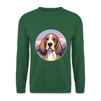 Lettische Hunderasse Cartoon Kawaii Aquarell - Unisex Pullover - Grün - Vorne