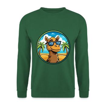 Kamel Lustige Cartoon Sommer Strand Sonnenbrille Cool - Unisex Pullover - Grün - Vorne