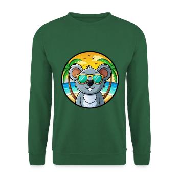 Koala Lustige Cartoon Sommer Strand Sonnenbrille Cool - Unisex Pullover - Grün - Vorne