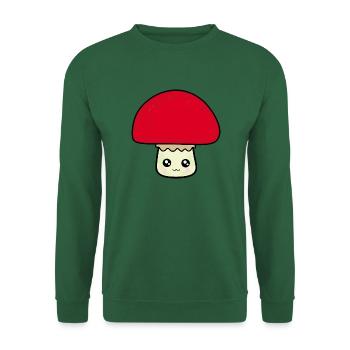 Kawaii Mushroom Kawaii Chibi Kawaii food - Unisex Sweatshirt - green - Front