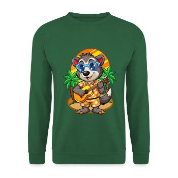 Funny Badger Cartoon Summer Beach Sunglasses - Unisex Sweatshirt - green - Front