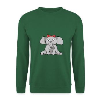 Elefant Elephant - Unisex Pullover - Grün - Vorne