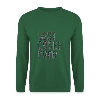 Best Coder Ever Coding - Unisex Pullover - Grün - Vorne
