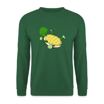 Schildkröte auf dem Rücken - Unisex Pullover - Grün - Vorne