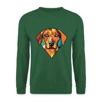 Braque Du Bourbonnais Hunderasse Aquarellglas - Unisex Pullover - Grün - Vorne