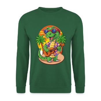 Lustige Schlange Sommer Strand Sonnenbrille Hawaiianisch - Unisex Pullover - Grün - Vorne
