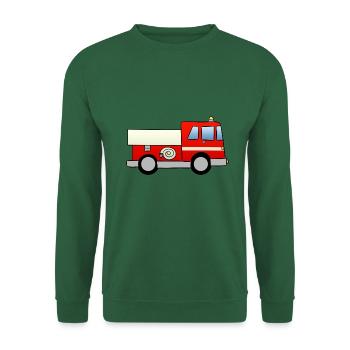 Feuerwehrauto - Unisex Pullover - Grün - Vorne