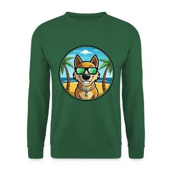 Alano Español Hunderasse Cartoon Sonnenbrille Strand - Unisex Pullover - Grün - Vorne