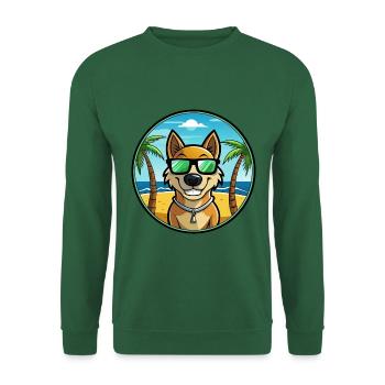 Alano Español Hunderasse Cartoon Sonnenbrille Strand - Unisex Pullover - Grün - Vorne