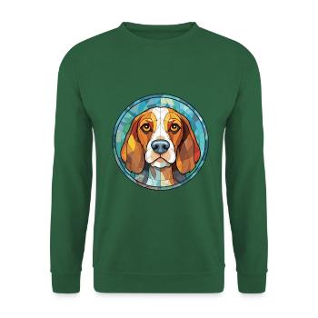 Cao De Seo Miguel Hunderasse Aquarellglas - Unisex Pullover - Grün - Vorne