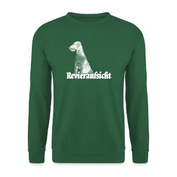 Revieraufsicht – Deutsch Drahthaar & Jagdhund - Unisex Pullover - Grün - Vorne