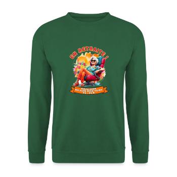 Retraitée libre et coloré - Sweat-shirt Unisexe - vert foncé - Devant