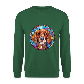 Brikett Griffon Vendeen Hunderasse Aquarellglas - Unisex Pullover - Grün - Vorne