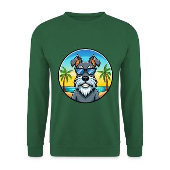 Standard Schnauzer Hunderasse Cartoon Sonnenbrille - Unisex Pullover - Grün - Vorne