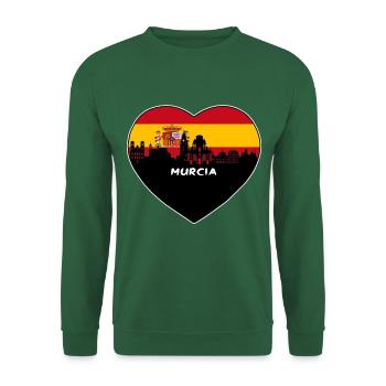 Murcia Spanien Flagge Skyline Reise Souvenir - Unisex Pullover - Grün - Vorne