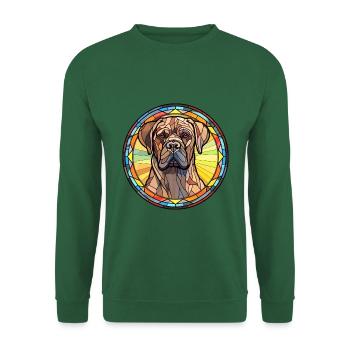 Perro de Presa Canario Hunderasse Buntglas Col - Unisex Pullover - Grün - Vorne