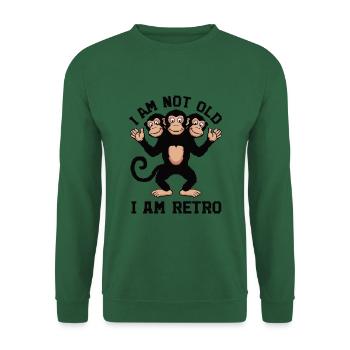 i am not old dreiköpfigeraffe - Unisex Pullover - Grün - Vorne