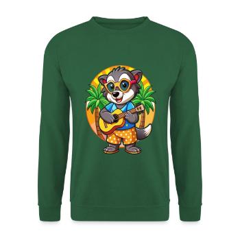 Funny Badger Cartoon Summer Beach Sunglasses - Unisex Sweatshirt - green - Front