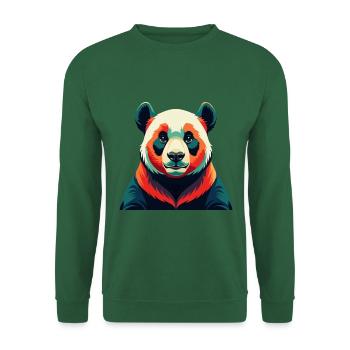 Panda Cartoon Character Colorful Pet Animal - Unisex Sweatshirt - green - Front