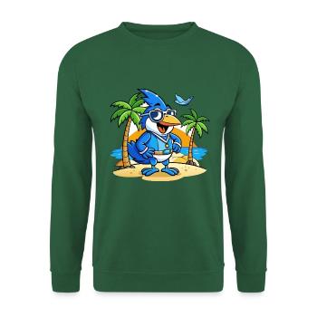 Blue Jay Lustige Cartoon Sommer Strand Sonnenbrille - Unisex Pullover - Grün - Vorne