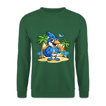 Blue Jay Lustige Cartoon Sommer Strand Sonnenbrille - Unisex Pullover - Grün - Vorne