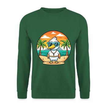 Gans Lustige Cartoon Sommer Strand Sonnenbrille - Unisex Pullover - Grün - Vorne