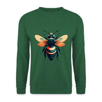 Bee Cartoon Character Colorful Pet Animal - Unisex Sweatshirt - green - Front