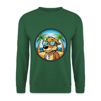 Poitevin Hound Hund Rasse Cartoon Sonnenbrille Strand - Unisex Pullover - Grün - Vorne