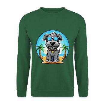 Kerry Blue Terrier Hunderasse Cartoon Sonnenbrille - Unisex Pullover - Grün - Vorne