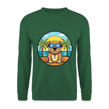 Broholmer Hunderasse Cartoon Sonnenbrille Strand - Unisex Pullover - Grün - Vorne