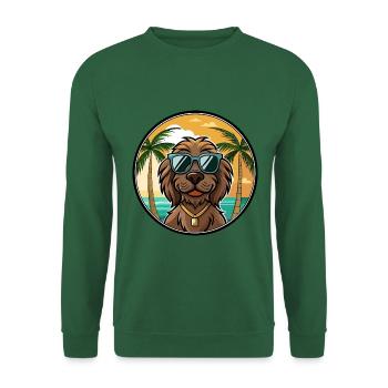 Boykin Spaniel Chien Race Dessin Animé Lunettes De Soleil Plage - Sweat-shirt Unisexe - vert foncé - Devant
