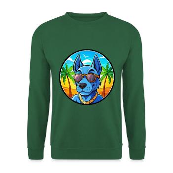 Lunettes de soleil de dessin animé Blue Thai Ridgeback Dog Breed - Sweat-shirt Unisexe - vert foncé - Devant