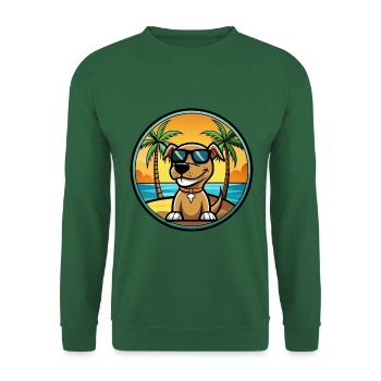 Sloughi Hunderasse Cartoon Sonnenbrille Strand - Unisex Pullover - Grün - Vorne