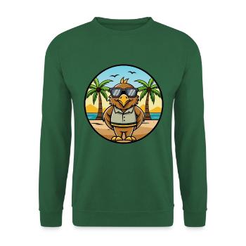 Hawk Lustige Cartoon Sommer Strand Sonnenbrille Aufkleber - Unisex Pullover - Grün - Vorne