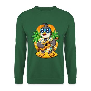 Lustige Pinguin Cartoon Sommer Strand Sonnenbrille - Unisex Pullover - Grün - Vorne