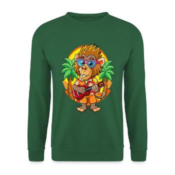 Lustige Pavian Cartoon Sommer Strand Sonnenbrille - Unisex Pullover - Grün - Vorne