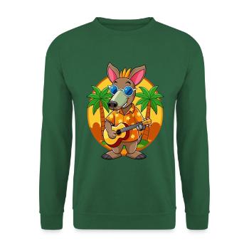 Lustige Erdferkel Cartoon Sommer Strand Sonnenbrille - Unisex Pullover - Grün - Vorne