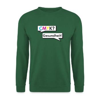 CMYK Grafiker Nerd Spruch Geschenk Shirt - Unisex Pullover - Grün - Vorne