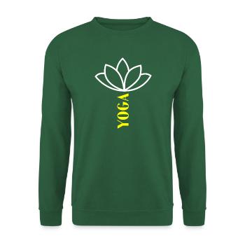 Yoga Lotusblume Lotusblüte Namaste - Unisex Pullover - Grün - Vorne