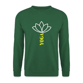Yoga Lotusblume Lotusblüte Namaste - Unisex Pullover - Grün - Vorne