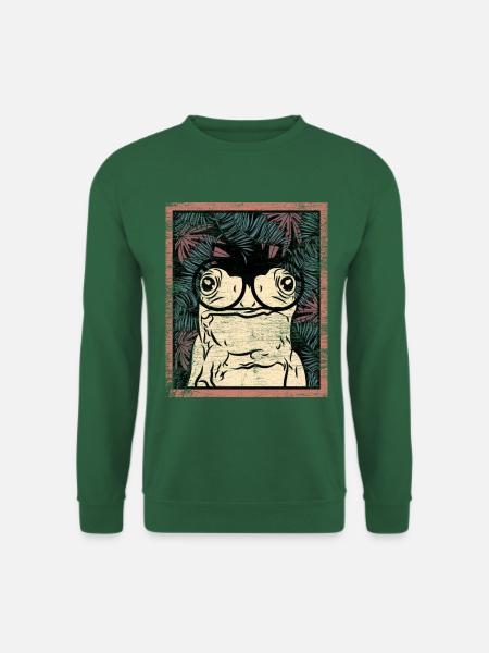 Quakender Laubfrosch Gartenteich - Unisex Pullover - Grün